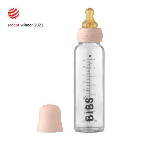 Baby Glass Bottle Complete Set 225ml - Blush