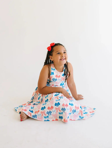 Sofia Dress in Patriotic Bows