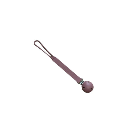 Alyssa Silicone Pacifier/ Toy Clip- Mauve