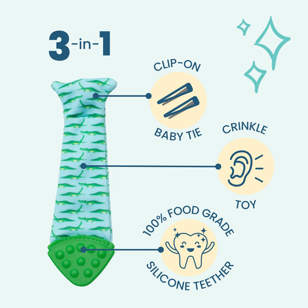 Tasty Tie Teether, Crinkle Toy, Baby Boy Gift (USA)