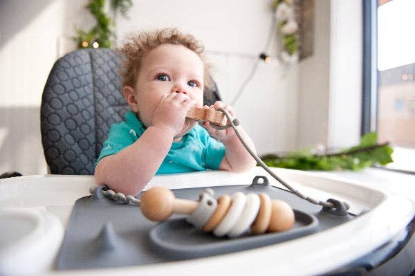 Busy Baby Silicone Placemat - 4 tether version: Spearmint