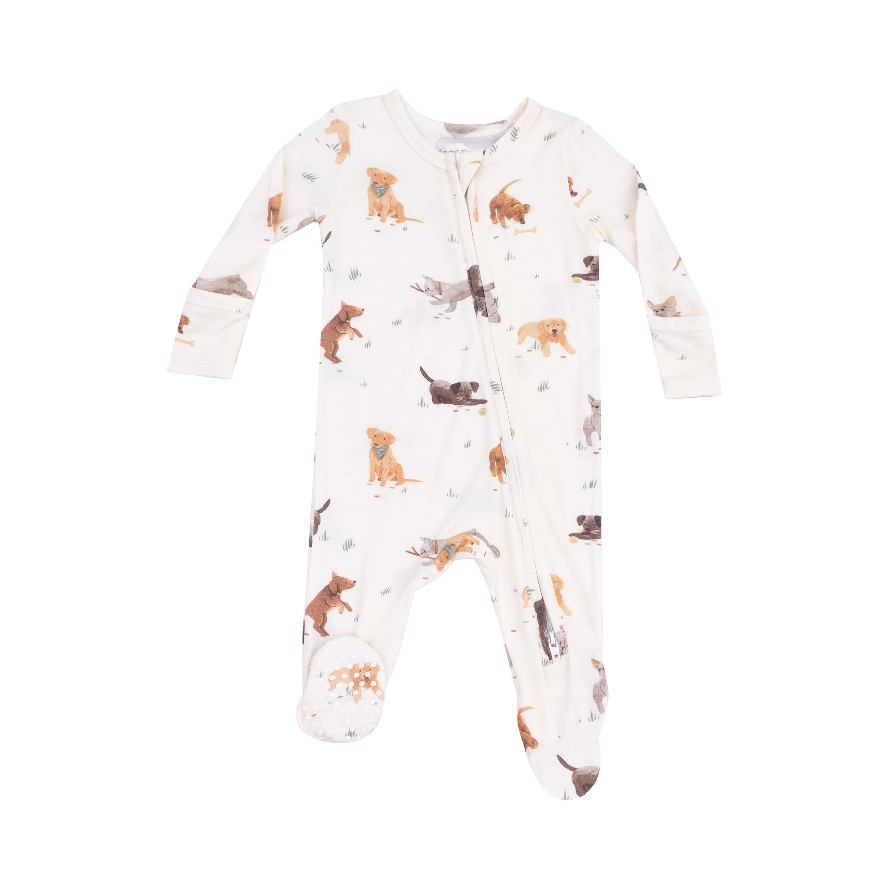 Watercolor Puppies 2 Way Zipper Footie