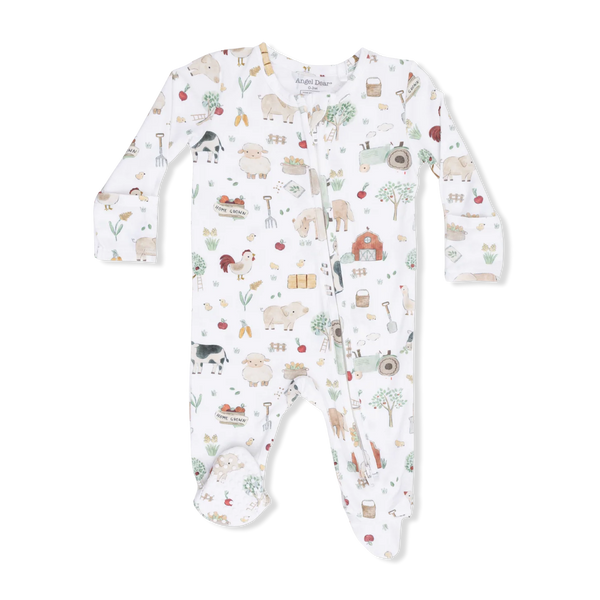 Cute Farm Animals - 2 Way Zipper Footie