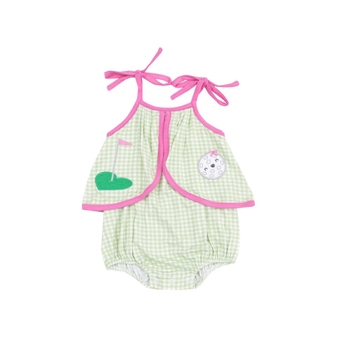 Swing Front Sunsuit- Golf Applique