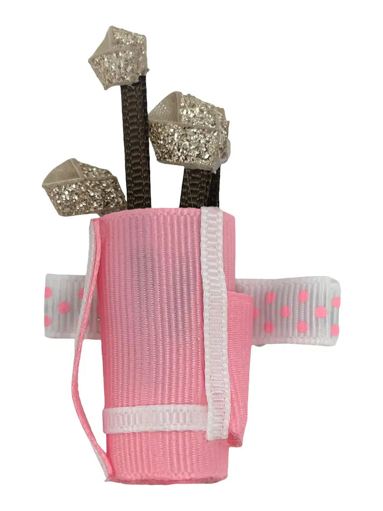 Light Pink Golf Bag- Hair Clip