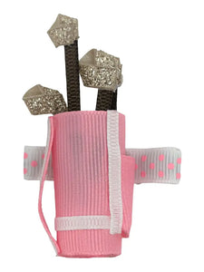 Light Pink Golf Bag- Hair Clip