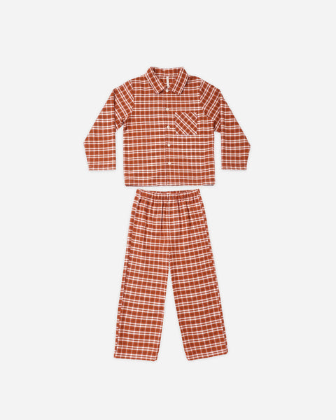 Long Sleeve Pajamas Ruby Plaid