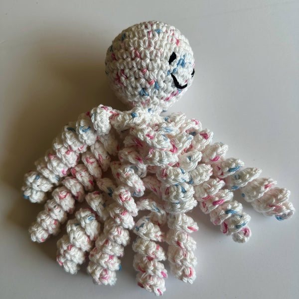 Hand crochet octopus for preemies in Marble Print.