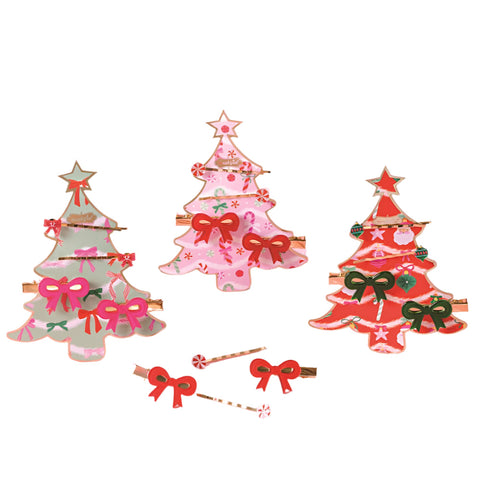 Holiday Bow Hair Clip Sets