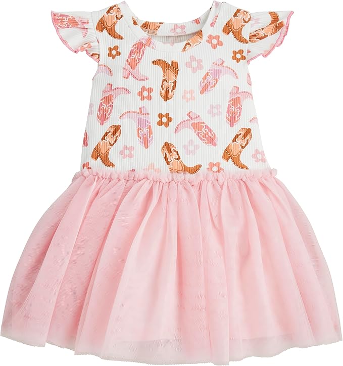 Cowboy Print Tutu Dress
