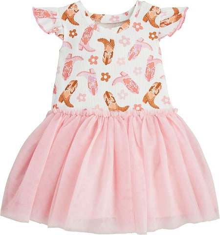 Cowboy Print Tutu Dress