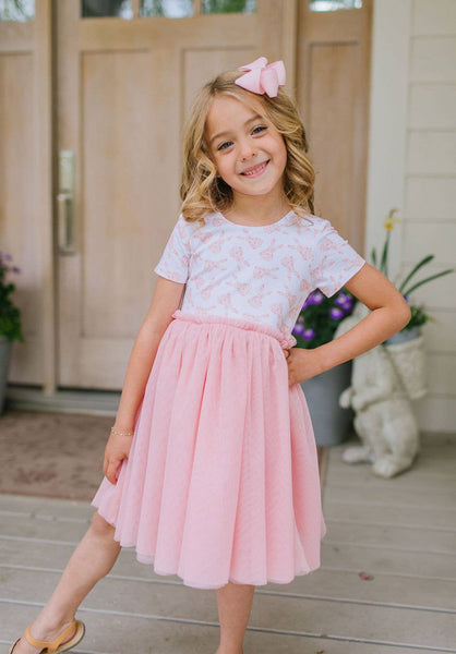 Tutu Dress in Ditsy Bunny (FINAL SALE)