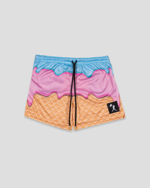 Flag Man Ice Cream Sundae Air Mesh Shorts - Youth