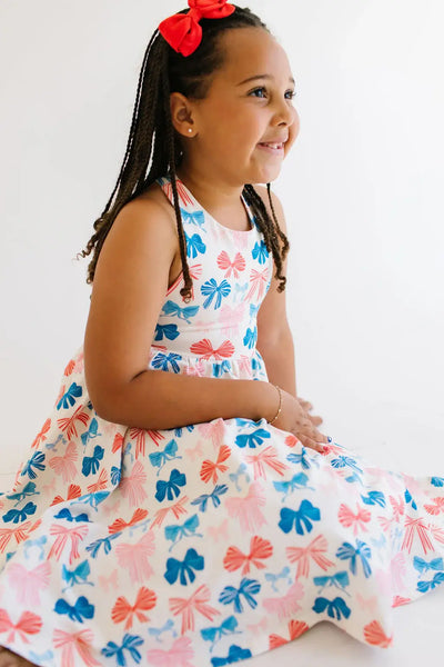Sofia Dress in Patriotic Bows