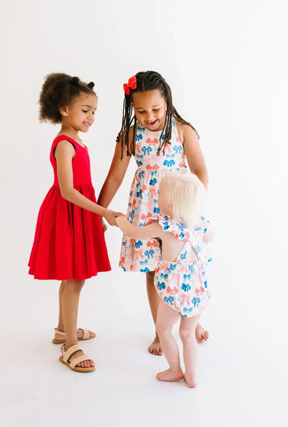 Sofia Dress in Patriotic Bows