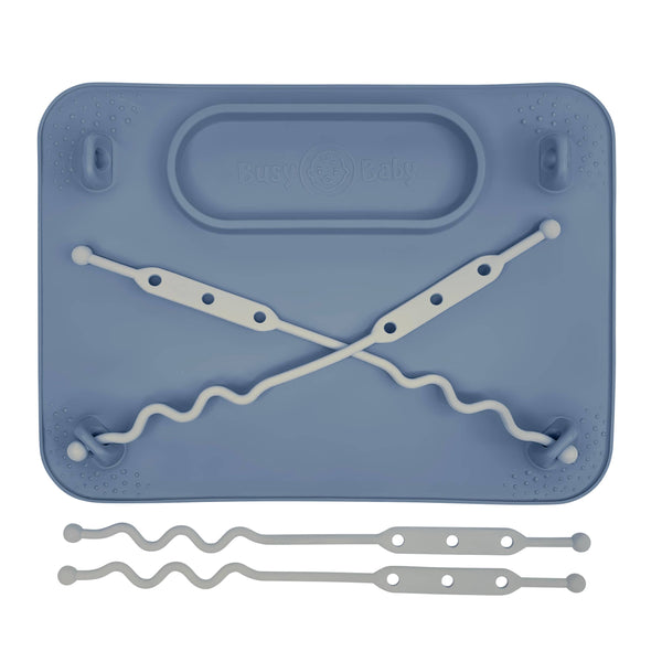 Busy Baby Silicone Placemat - 4 tether version: Pewter