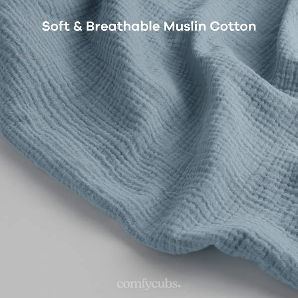 Muslin Nursing Cover - Pacific Blue