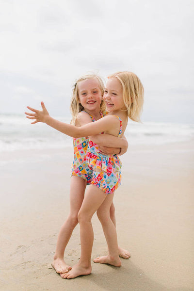 Emma Swim in Sunshine Tiles | girls swim