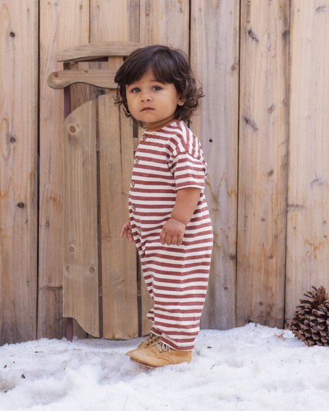 Hayes Jumpsuit Brick Stripe