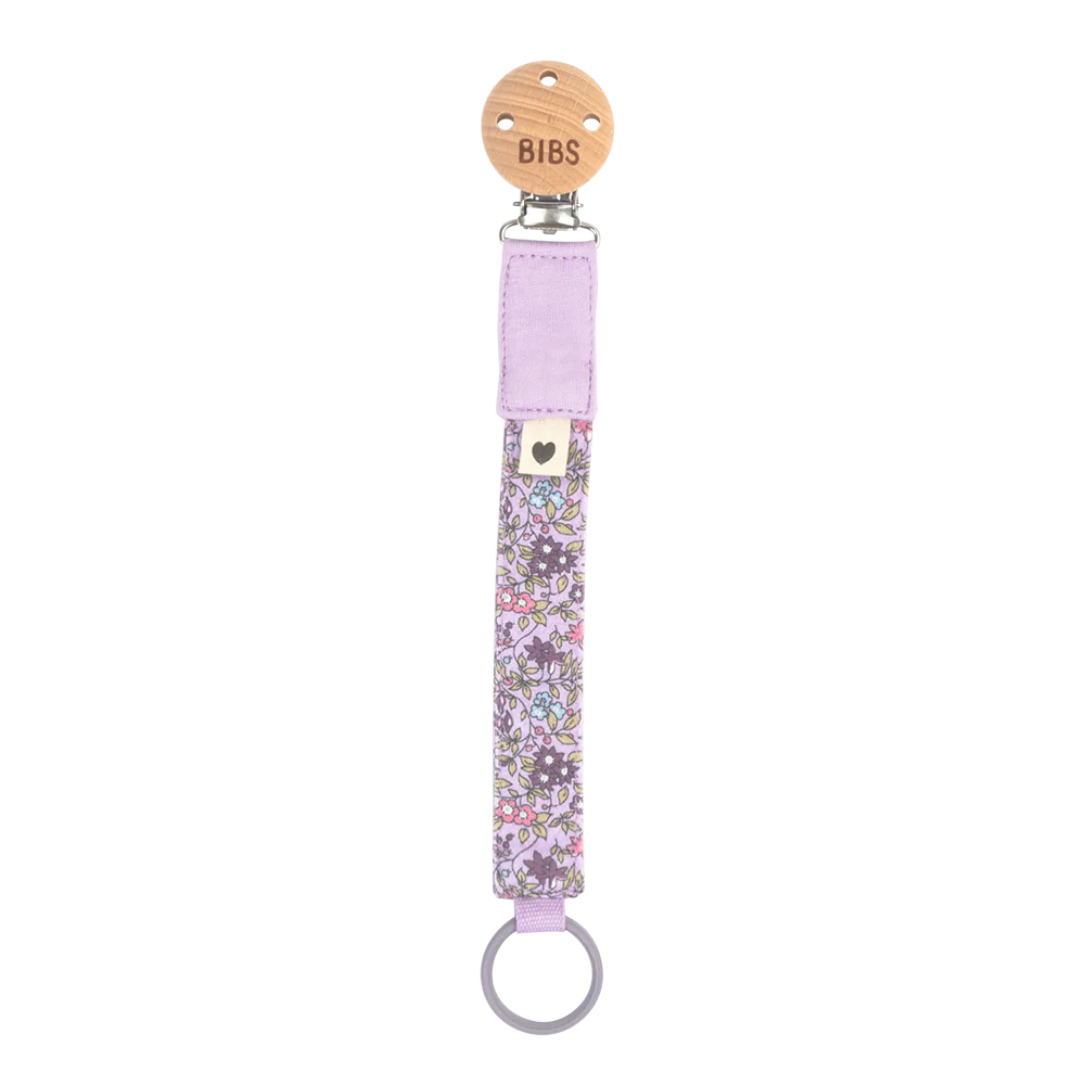 BIBS x LIBERTY Pacifier Clip - Chamomile Lawn Violet Sky