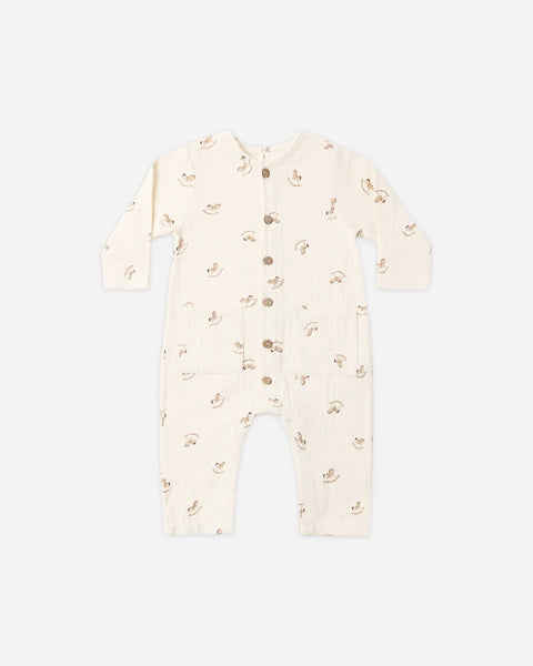 Pocketed Woven Jumpsuit Rocking Horse