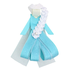 Princess Figures on Pinch Clip (Aqua/White)