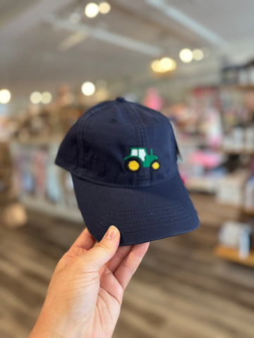 Tractor on Navy Baseball Hat