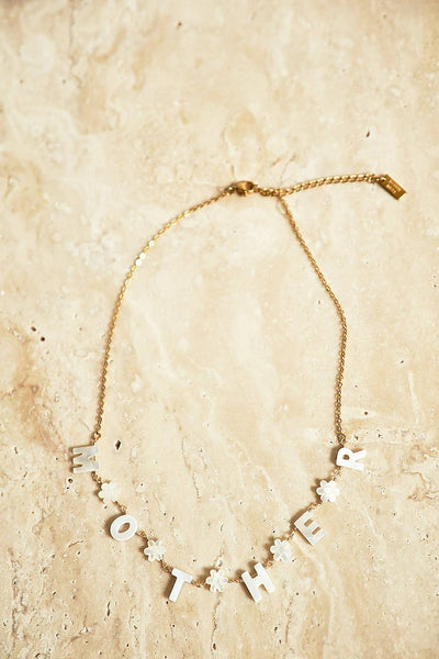 Mother Necklace - Gold + Pearl