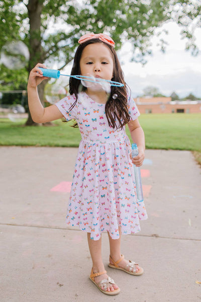 Classic Twirl Dress in Butterfly Rainbow