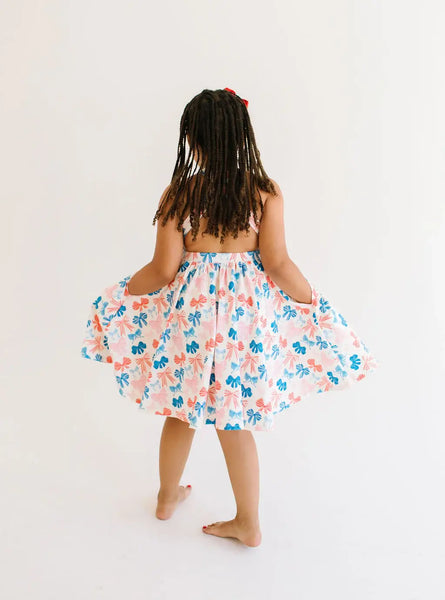 Sofia Dress in Patriotic Bows