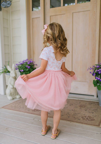 Tutu Dress in Ditsy Bunny (FINAL SALE)