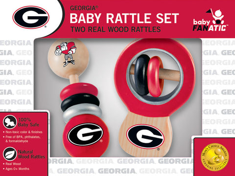 Georgia Bulldogs NCAA Baby Fanatic Rattle 2-Pack