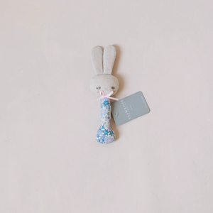Bunny Stick Rattle Liberty Blue