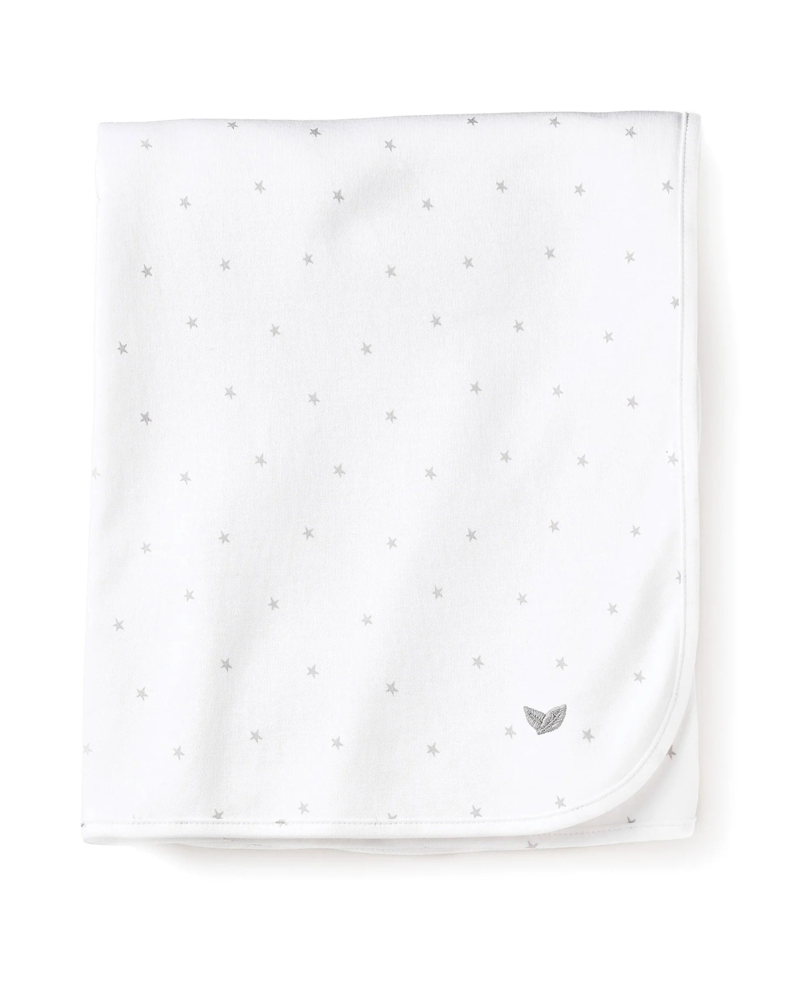 Pima Baby Blanket in Grey Stars
