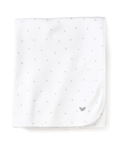 Pima Baby Blanket in Grey Stars