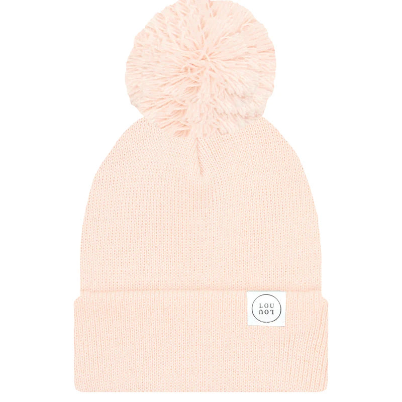 Beanie with Pom- Blush Pink