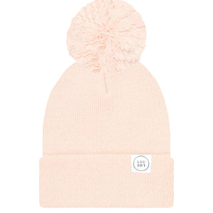 Beanie with Pom- Blush Pink