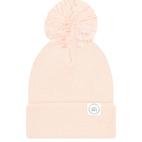 Beanie with Pom- Blush Pink