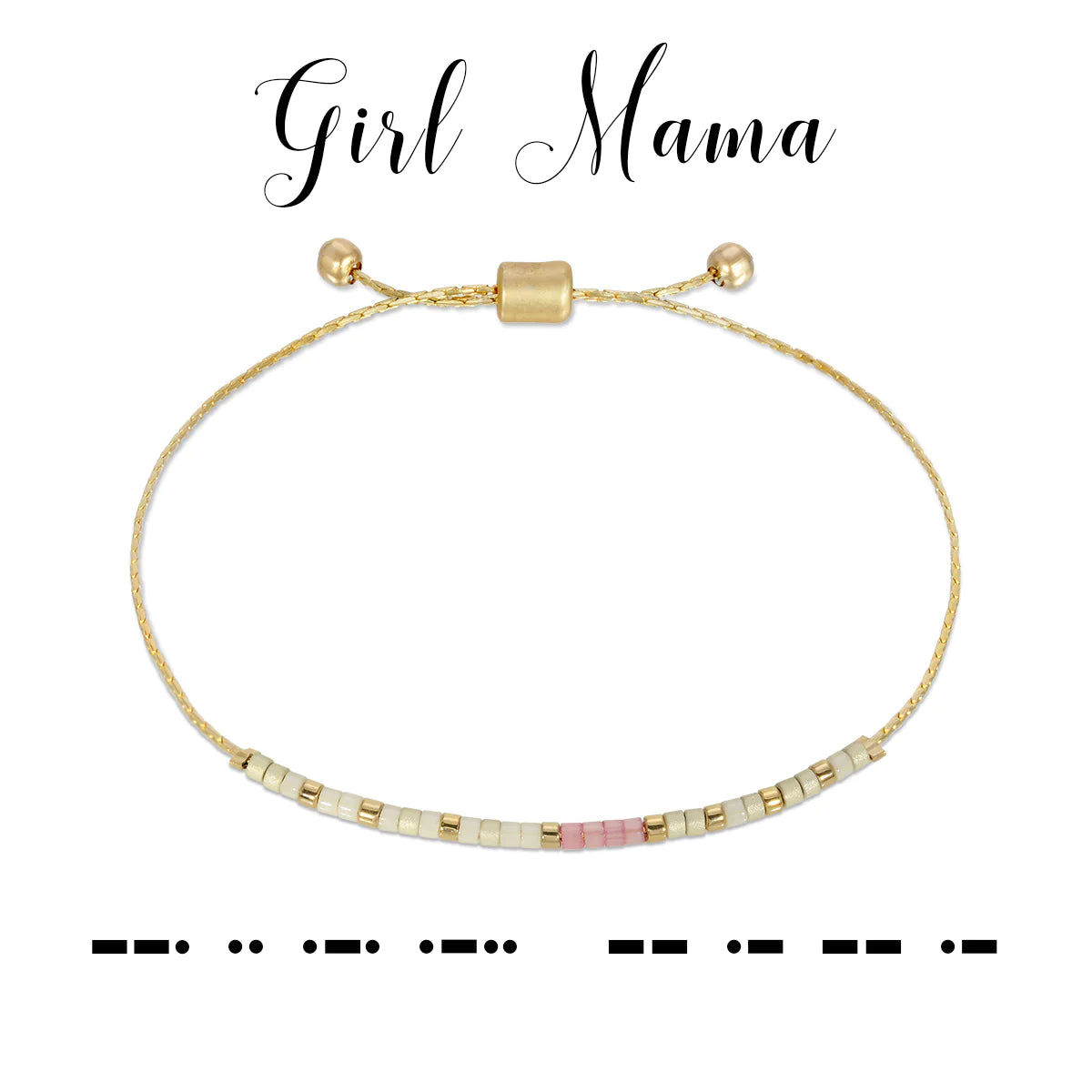 Girl Mam Morse Code Bracelet