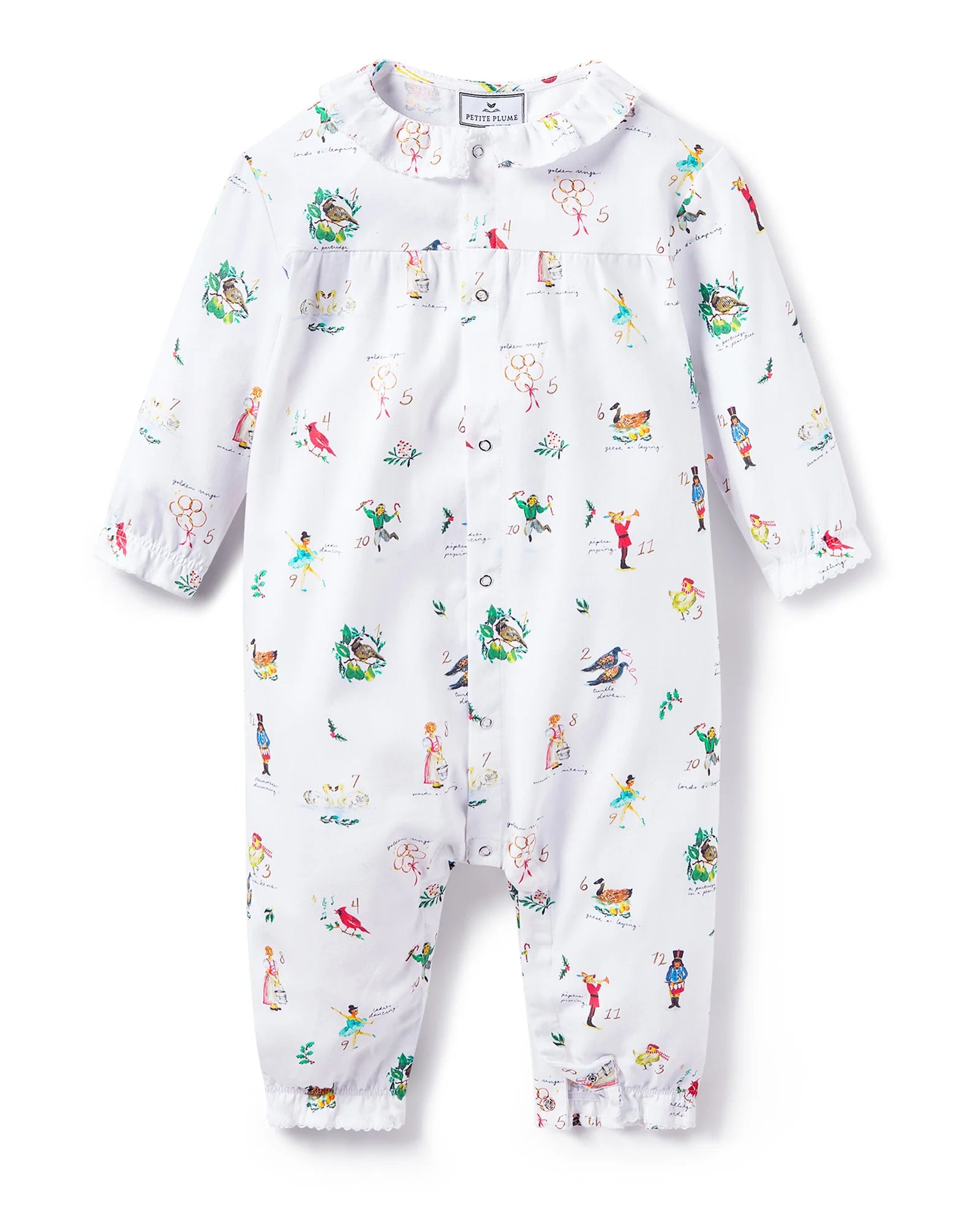 Baby's Twill Madeline Romper in 12 Days of Christmas