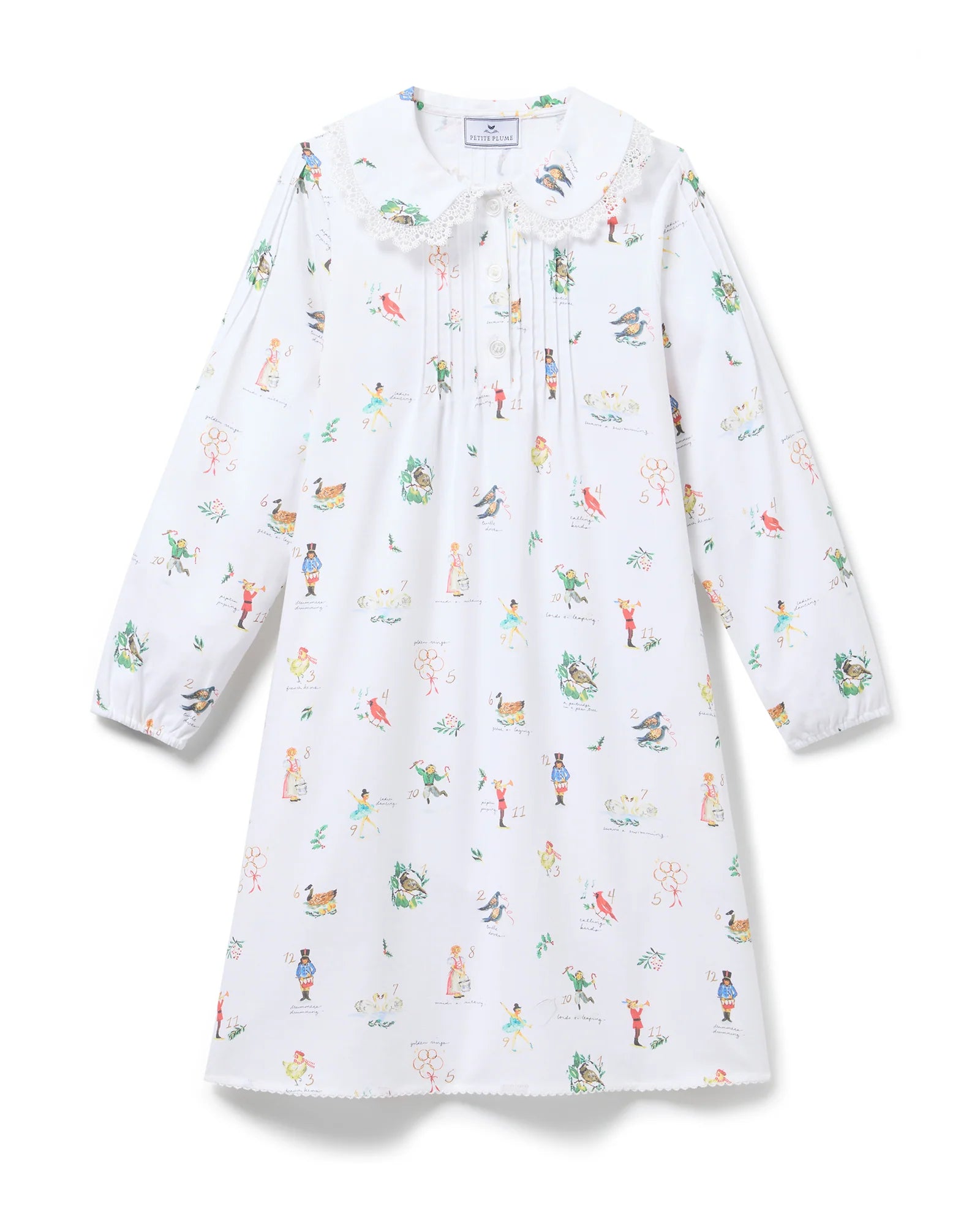Girl's Twill Lola Nightgown in 12 Days of Christmas