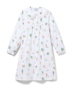 Girl's Twill Lola Nightgown in 12 Days of Christmas