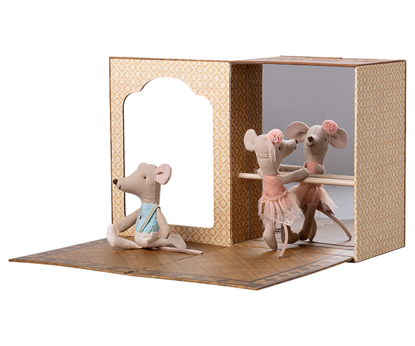 Ballet mice in dance studio, Little sister and brother (PREORDER)