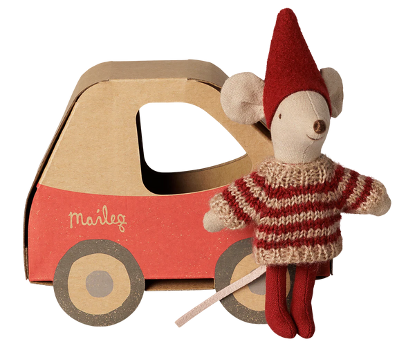 Christmas mouse, Little sister in car box (PREORDER)