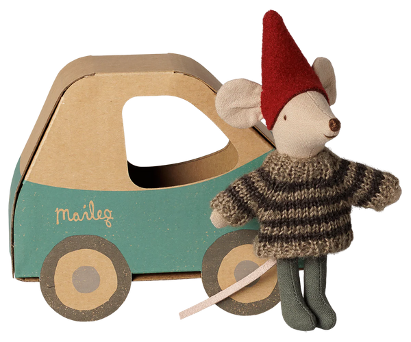 Christmas mouse, Little brother in car box (PREORDER)