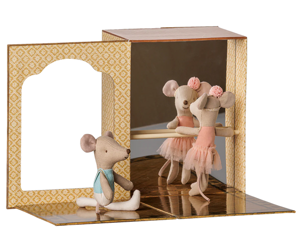 Ballet mice in dance studio, Little sister and brother (preorder)