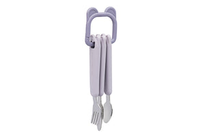 Cutlery Set with Loop Lilac