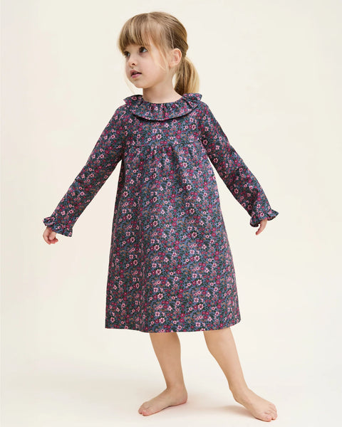 Girl's Twill Scarlett Nightgown in Fleurs de Saison