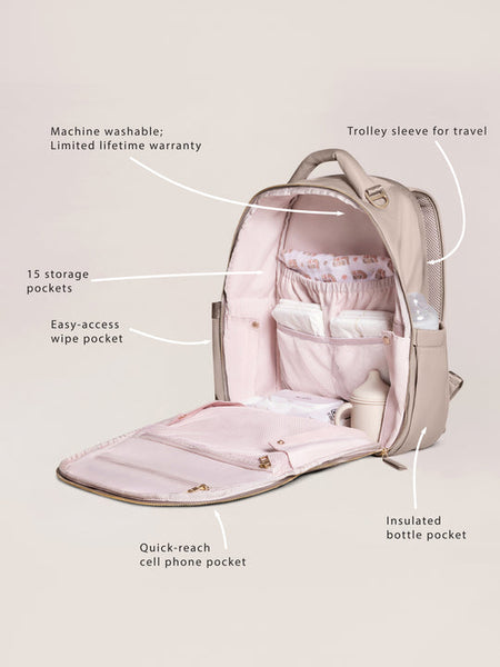 Classic Diaper Backpack- Taupe