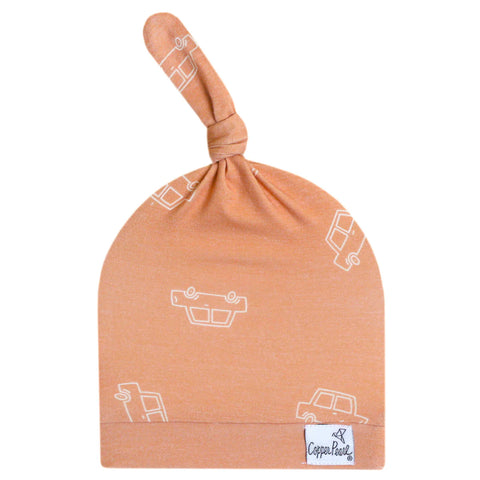 Newborn Top Knot Hat- Cooper